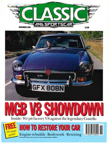 1990 CLASSIC AND SPORTSCAR MAGAZINE (11) NOVEMBER ENGLISCH