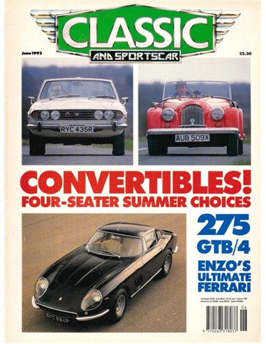 1992 CLASSIC AND SPORTSCAR MAGAZINE (06) JUNI ENGLISCH