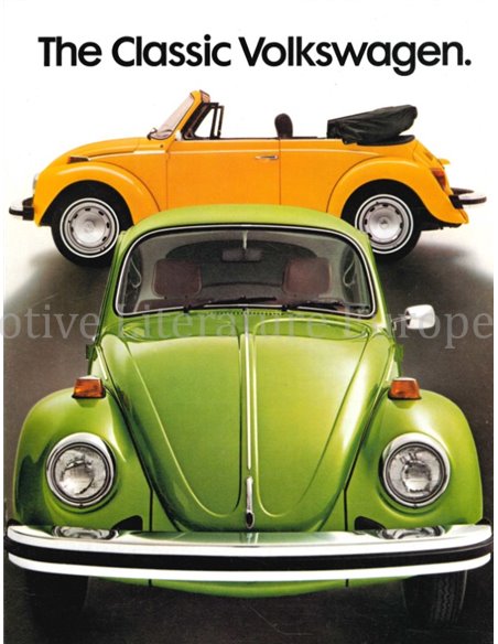 1977 VOLKSWAGEN BEETLE PROSPEKT ENGLISCH 