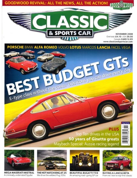 2008 CLASSIC AND SPORTSCAR MAGAZIN (11) NOVEMBER ENGLISCH