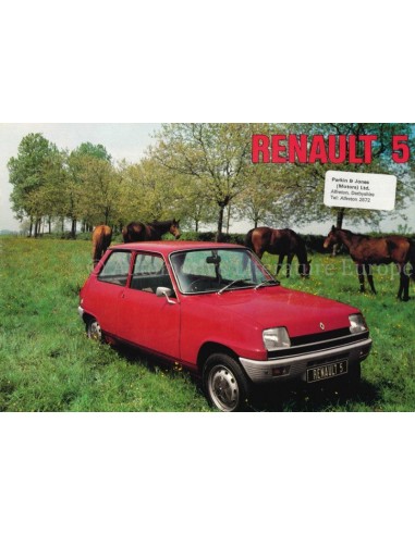 1975 RENAULT 5 PROSPEKT ENGLISCH