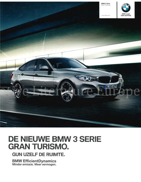 2013 BMW 3 SERIE GRAN TURISMO BROCHURE NEDERLANDS