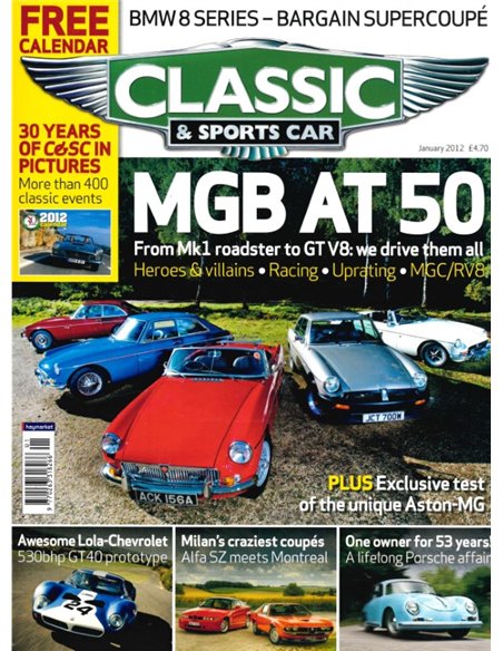 2012 CLASSIC AND SPORTSCAR MAGAZIN (01) JANUAR ENGLISCH