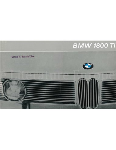 1965 BMW 1800 TI BROCHURE FRANS