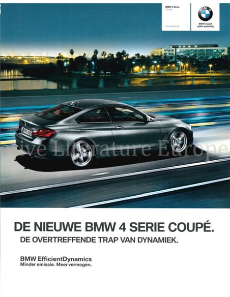 2013 BMW 4 SERIE COUPE BROCHURE NEDERLANDS