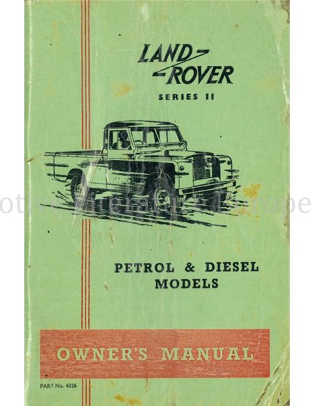 1960 LAND ROVER 88 109 PETROl | DIESEL OWNERS MANUAL ENGLISH