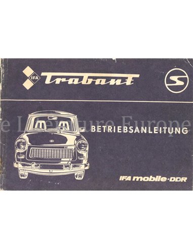 1988 TRABANT 601 BETRIEBSANLEITUNG DEUTSCH