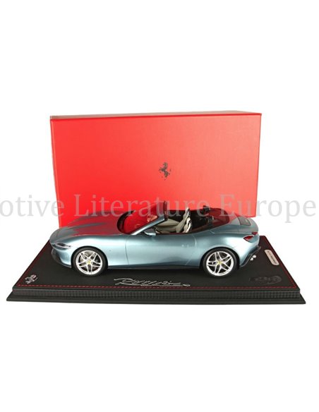 2023 FERRARI ROMA SPIDER METALLIC CELESTE TREVI BBR MODEL 21/180