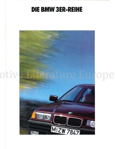 1990 BMW 3 SERIE SEDAN BROCHURE DUITS