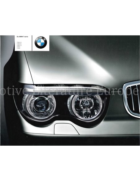 2002 BMW 7 SERIES BROCHURE DUTCH