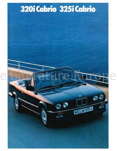 1988 BMW 3 SERIE CABRIO BROCHURE ITALIAANS