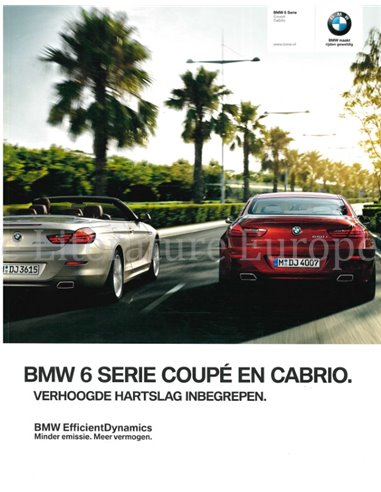 2013 BMW 6 SERIE BROCHURE NEDERLANDS