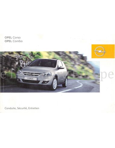 2005 OPEL CORSA COMBO OWNERS MANUAL FRENCH