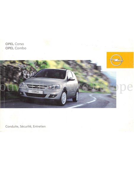 2005 OPEL CORSA COMBO OWNERS MANUAL FRENCH