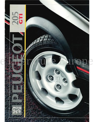 1992 PEUGEOT 205 GTI BROCHURE DUTCH