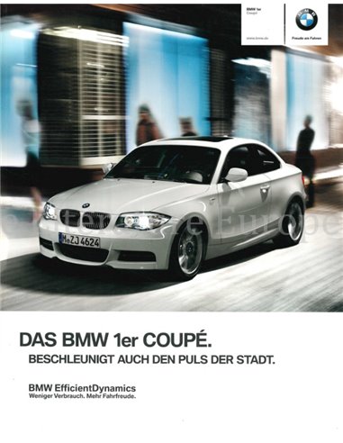 2013 BMW 1 SERIE COUPÉ BROCHURE DUITS