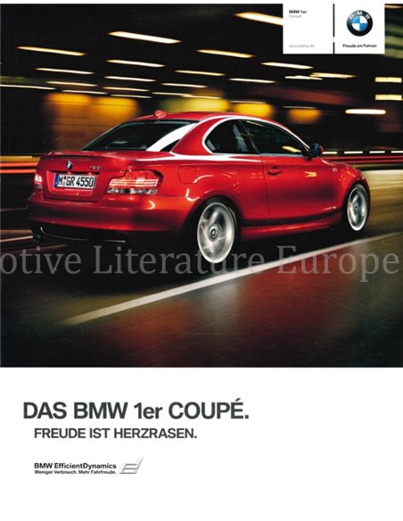 2010 BMW 1 SERIES COUPÉ BROCHURE GERMAN