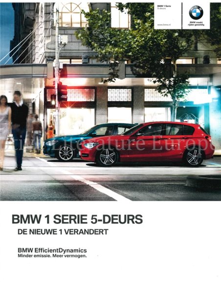 2012 BMW 1 SERIES BROCHURE DUTCH