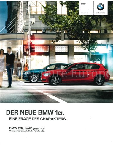 2011 BMW 1 SERIES BROCHURE GERMAN