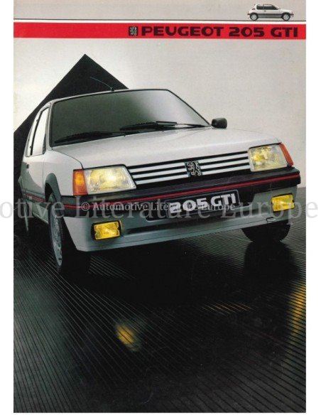 1985 PEUGEOT 205 GTI PROSPEKT NIEDERLÄNDISCH