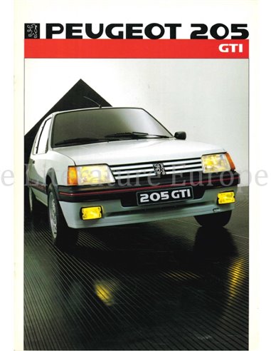 1986 PEUGEOT 205 GTI BROCHURE NEDERLANDS