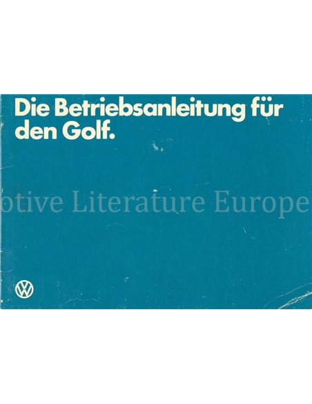 1981 VOLKSWAGEN GOLF OWNERS MANUAL GERMAN