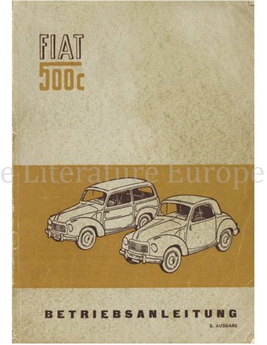 1953 FIAT 500 C INSTRUCTIEBOEKJE DUITS