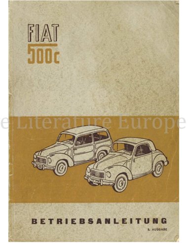 1953 FIAT 500 C OWNERS MANUAL GERMAN