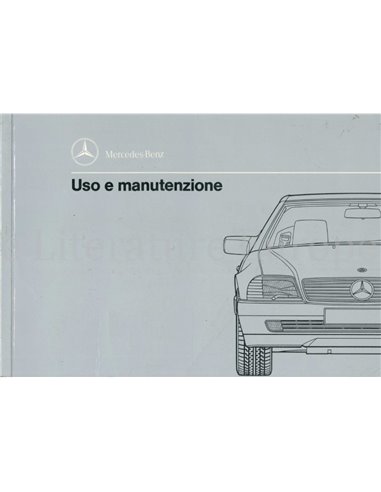 1991 MERCEDES BENZ SL CLASS OWNERS MANUAL ITALIAN