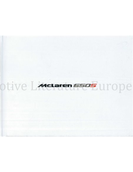 2014 MCLAREN 650S HARDBACK BROCHURE ENGLISH