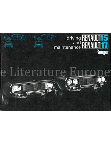 1972 RENAULT 15  | 17 BETRIEBSANLEITUNG ENGLISCH