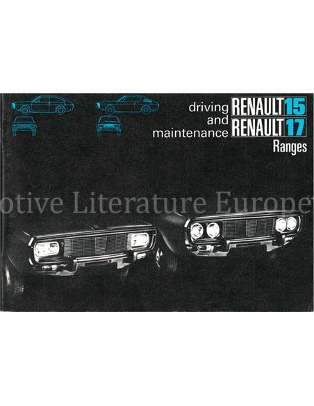 1972 RENAULT 15  | 17 BETRIEBSANLEITUNG ENGLISCH