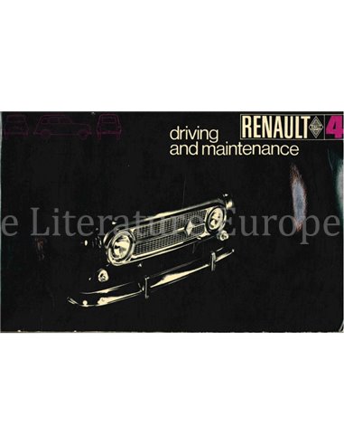 1969 RENAULT 4 OWNERS MANUAL ENGLISH