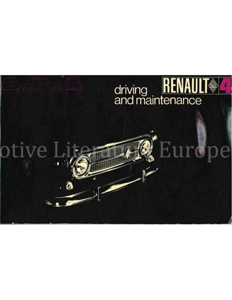 1969 RENAULT 4 OWNERS MANUAL ENGLISH