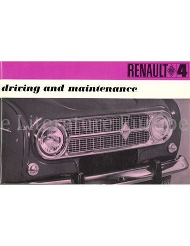 1968 RENAULT 4 OWNERS MANUAL ENGLISH