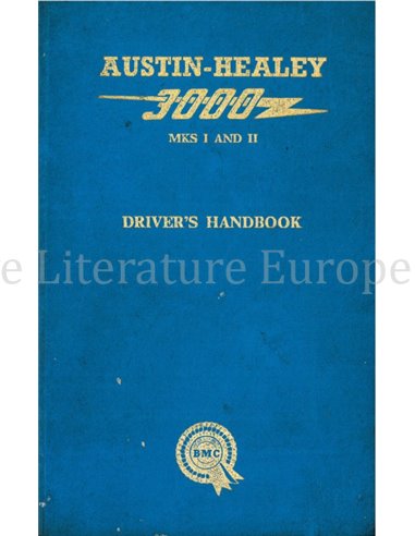 1964 AUSTIN HEALEY 3000 MKS I & II BETRIEBSANLEITUNG ENGLISCH