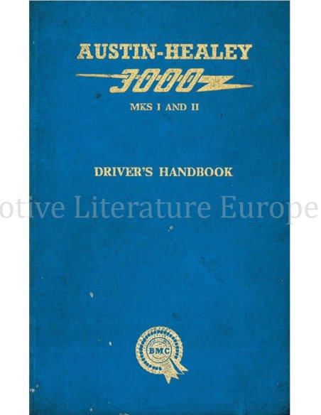 1964 AUSTIN HEALEY 3000 MKS I & II OWNERS MANUAL ENGLISH