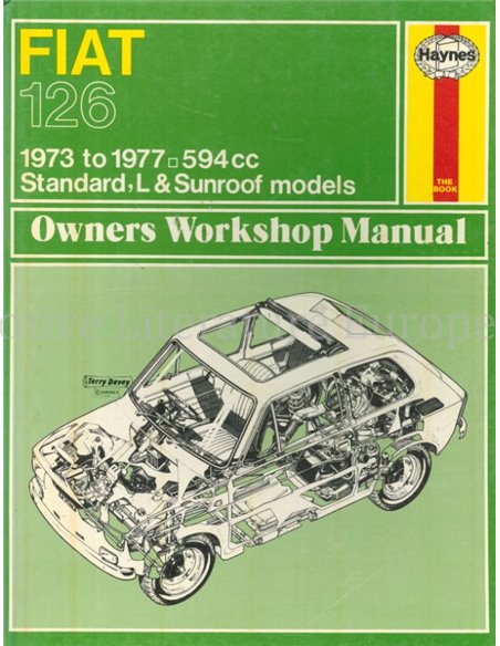 1973-1977 FIAT 126 REPERATURANLEITUNG ENGLISCH