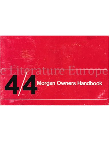 1981 MORGAN 4/4 OWNERS MANUAL ENGLISH