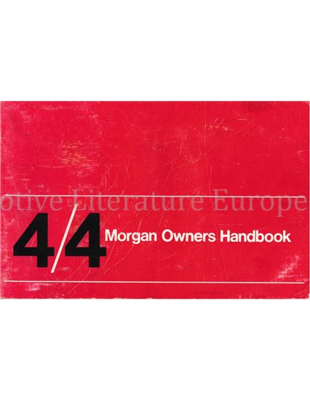 1981 MORGAN 4/4 OWNERS MANUAL ENGLISH