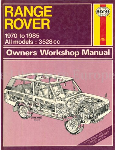 1970 - 1985 RANGE ROVER REPAIR MANUAL ENGLISH