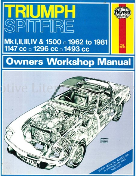 1962 - 1981 TRIUMPH SPITFIRE REPAIR MANUAL ENGLISH