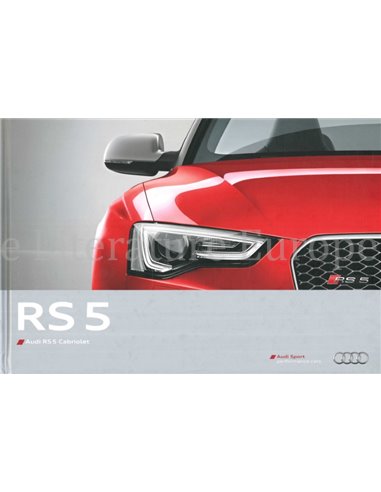 2012 AUDI RS5 CABRIOLET HARDCOVER PROSPEKT ENGLISCH