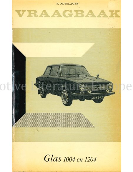 1962 - 1965 GLAS 1004 | 1204  REPAIR MANUAL DUTCH