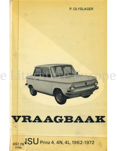 1962 -1972 NSU PRINZ 4 | 4N | 4L, REPAIR MANUAL DUTCH