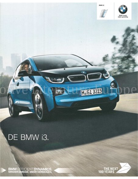 2016 BMW I3 PROSPEKT NIEDERLÄNDISCH