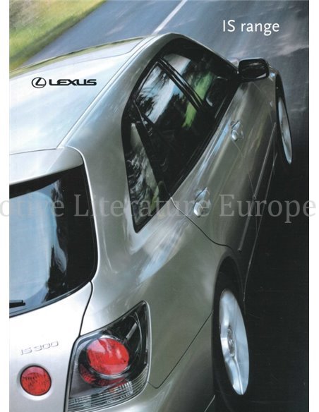 2004 LEXUS IS PROGRAMM PROSPEKT NIEDERLÄNDISCH