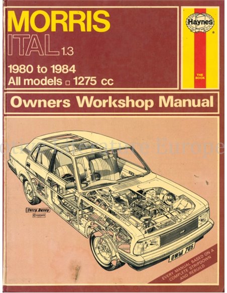 1980 -1984 MORRIS ITAL 1.3 REPARATURANLEITUNG ENGLISCH