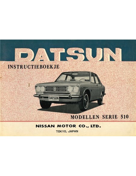 1969 DATSUN 510 BETRIEBSANLEITUNG NIEDERLÄNDISCH