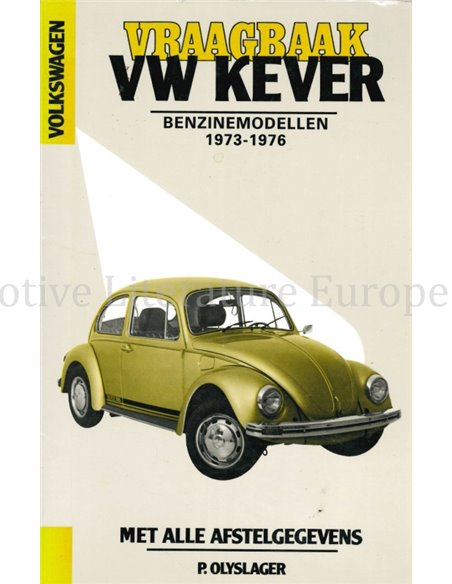 1973 - 1976 VOLKSWAGEN KAFER 1200 | 1300 REPARATURANLEITUNG NIEDERLÄNDISCH